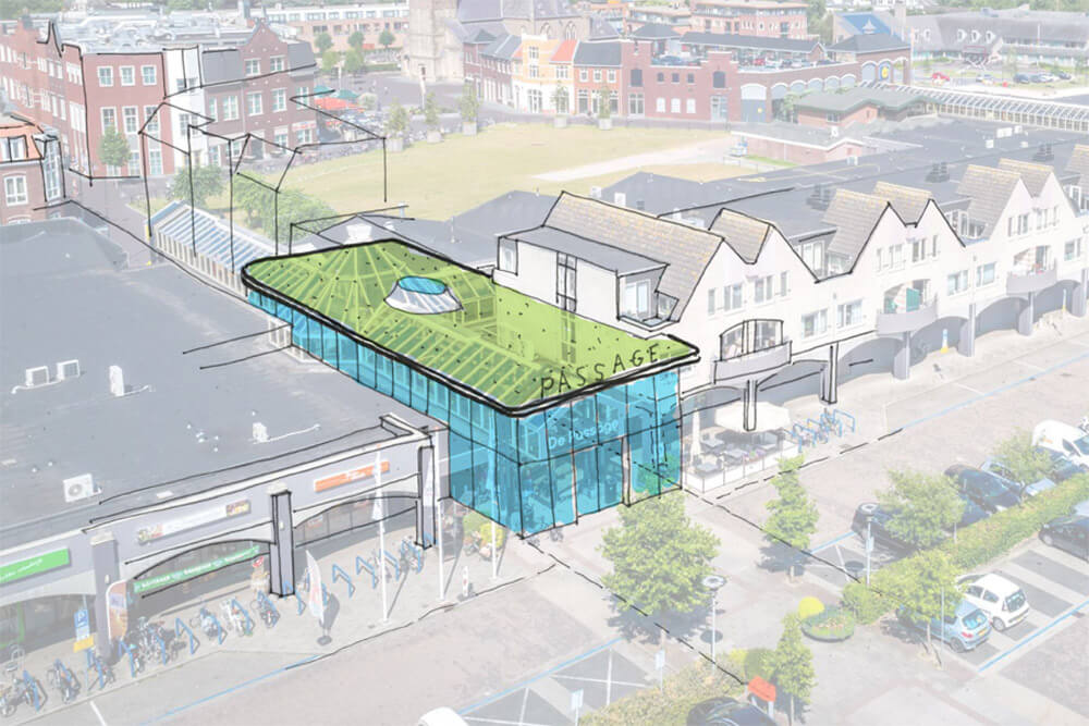 Winkelcentrum De Passage Duiven - Impressie nieuw entreegebouw